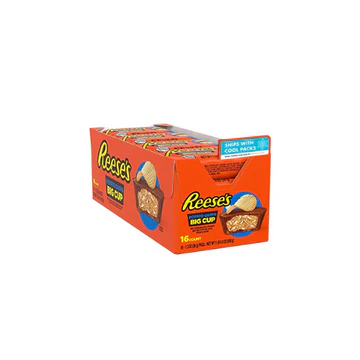 REESE’S Big Cup Peanut Butter Cups with Potato Chips, 1.3 oz (16 Count)