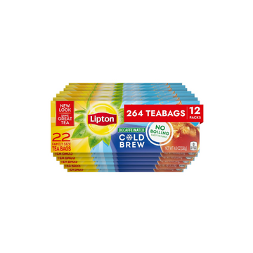Lipton Cold Brew Decaf – 12 Pack, 22 ct Tea Bags