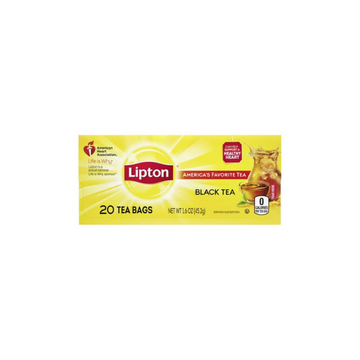 Lipton Black Tea Bags 20 Count Box (Pack of 12)