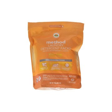 Method Detergent Packs Free + Clear, 42 Loads, 24.7 oz